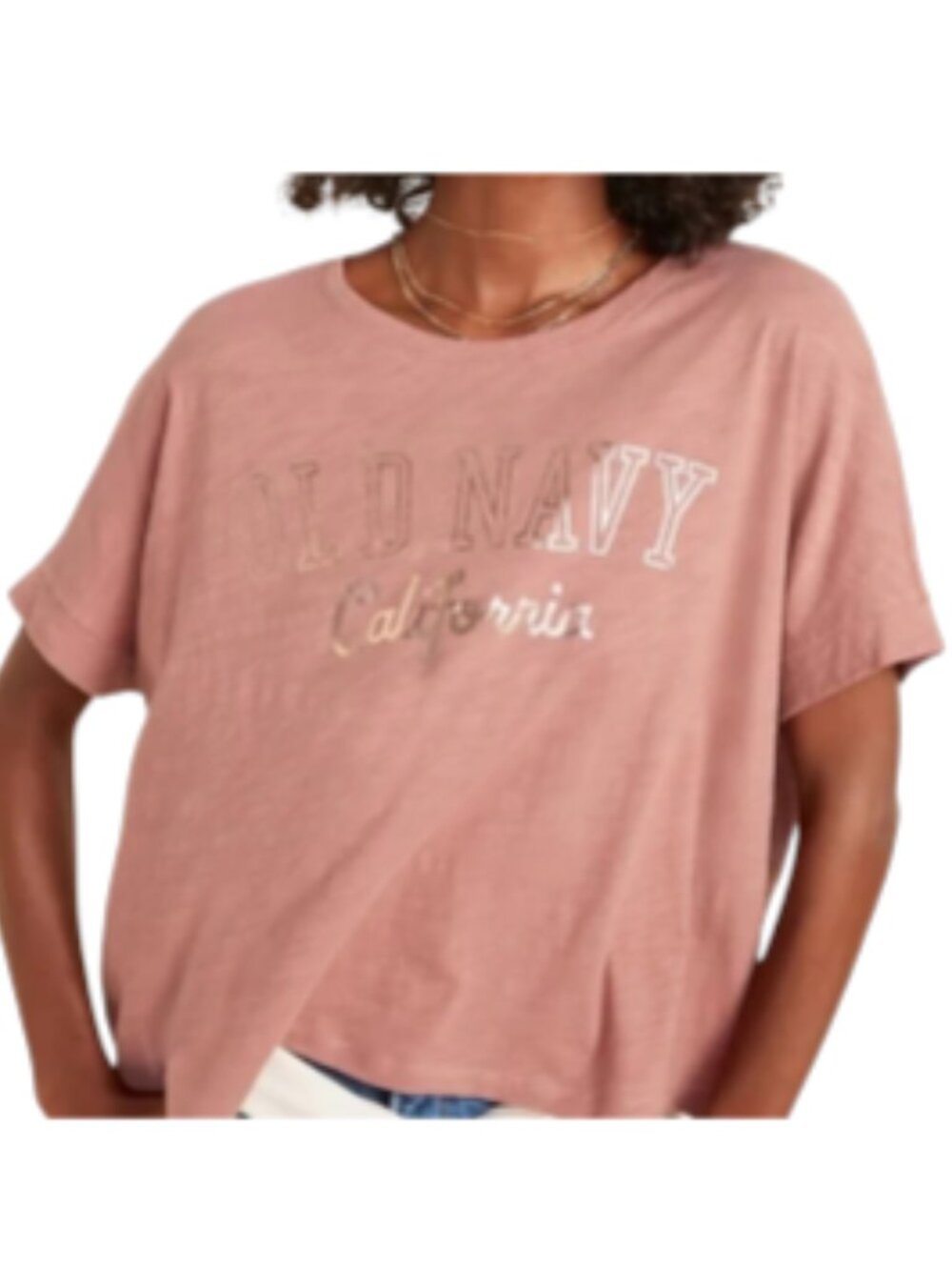 Old Navy California rose gold graphic weekender tee